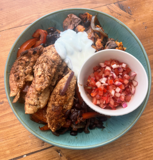 Roasted Fajita Chicken Bowl